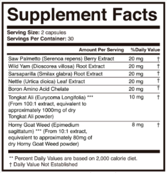 AlphaSteel Supplement Facts