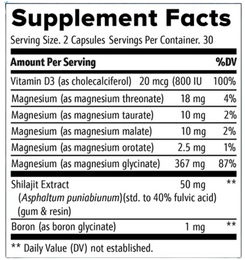 MagneSleep Supplement Facts
