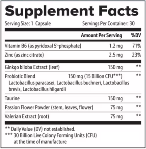 MindSilence Supplement Facts