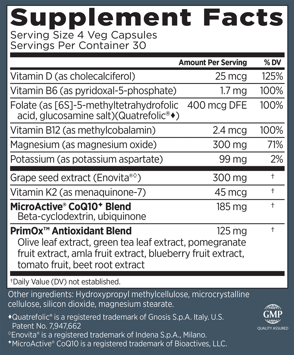 CardioRelax AO Complete Supplement Fact