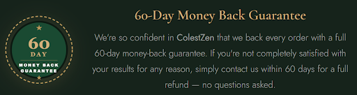 ColestZen money back