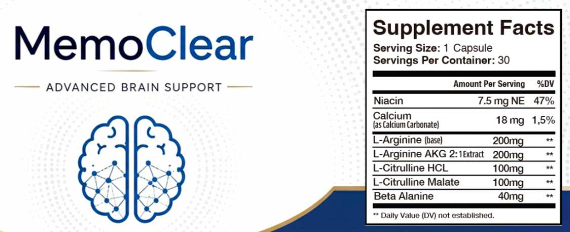 MemoClear Supplement Facts
