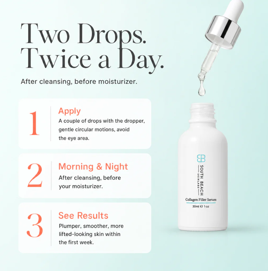 South Beach Collagen Filler Serum How To Use