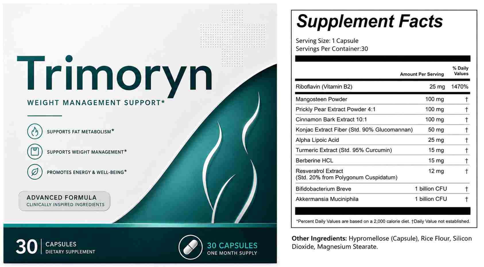 Trimoryn Supplement Facts