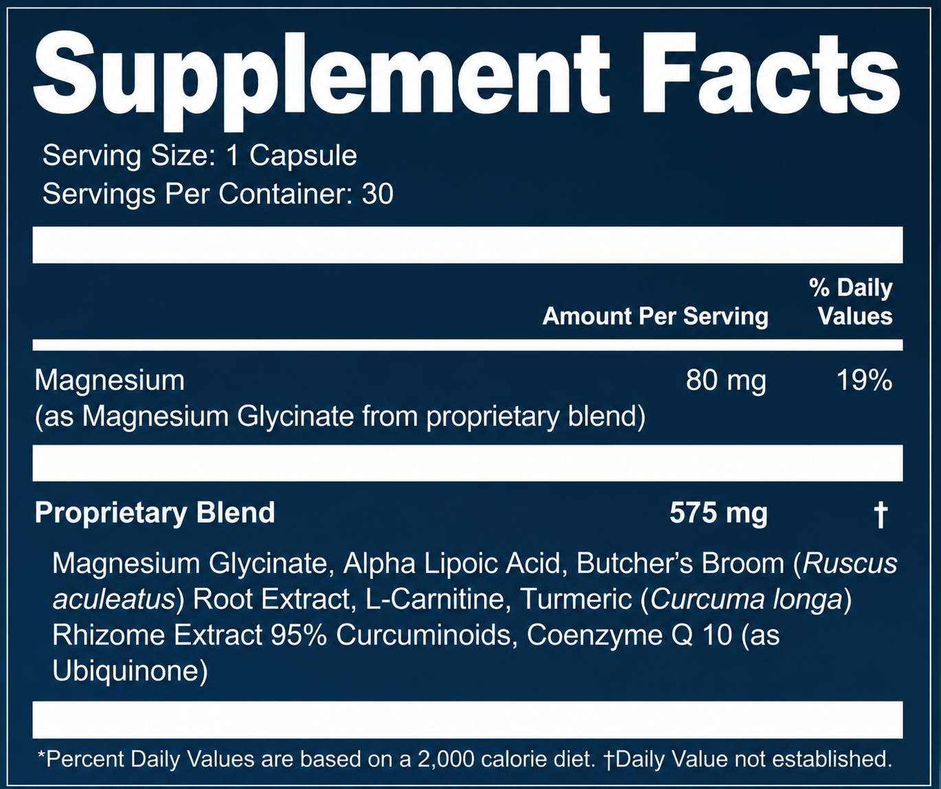 Nerve Ease Supplement Fact
