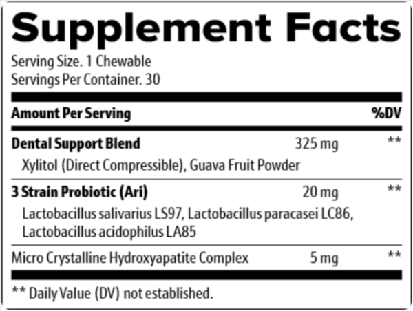 OraDentix supplement facts