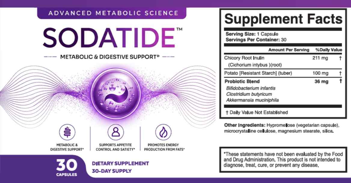 SodaTide Supplement Facts